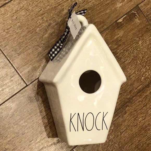 Knock Rae Dunn birdhouse